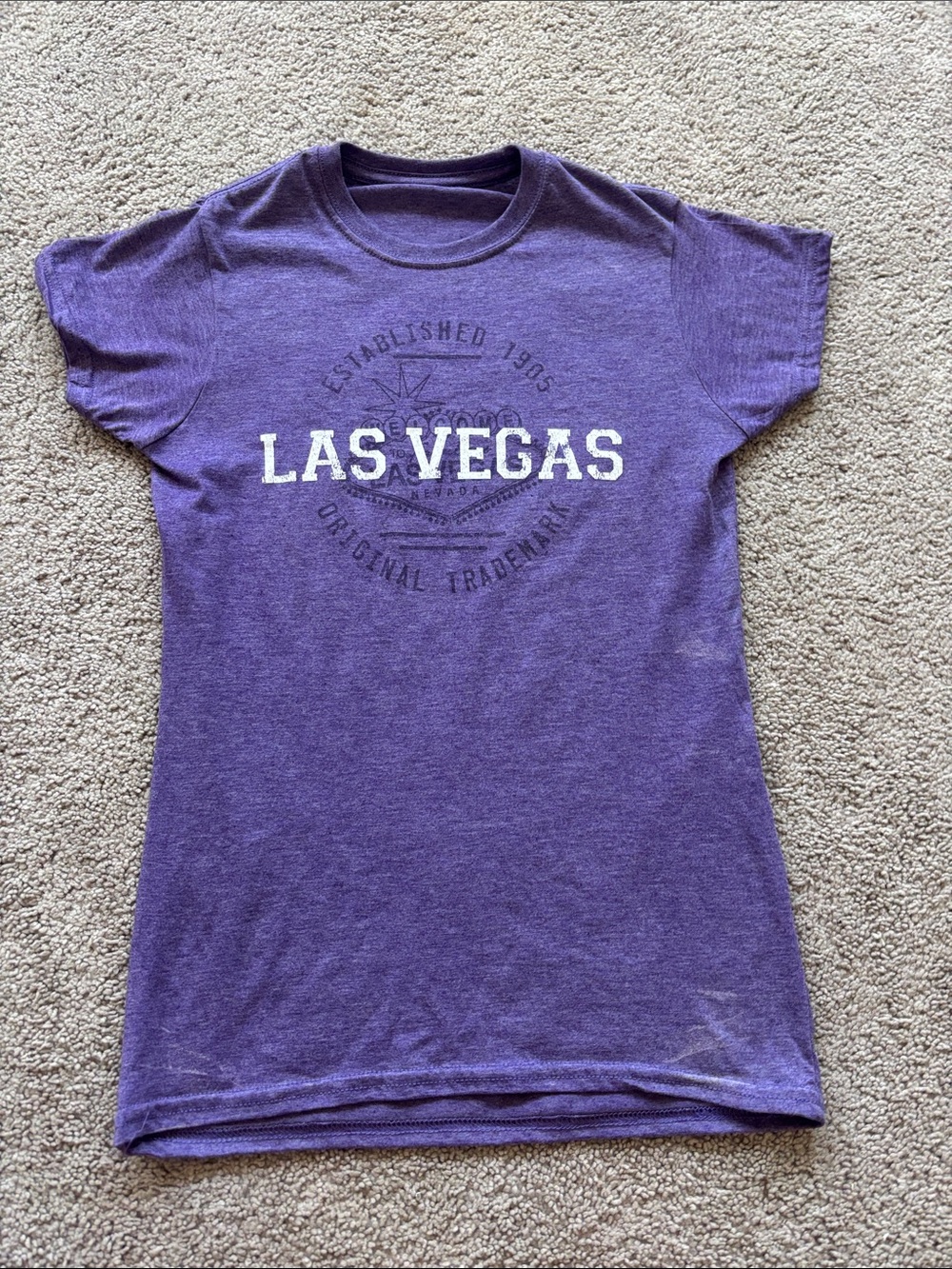 Women’s Las Vegas Graphic Tee - Purple Short Sleeve